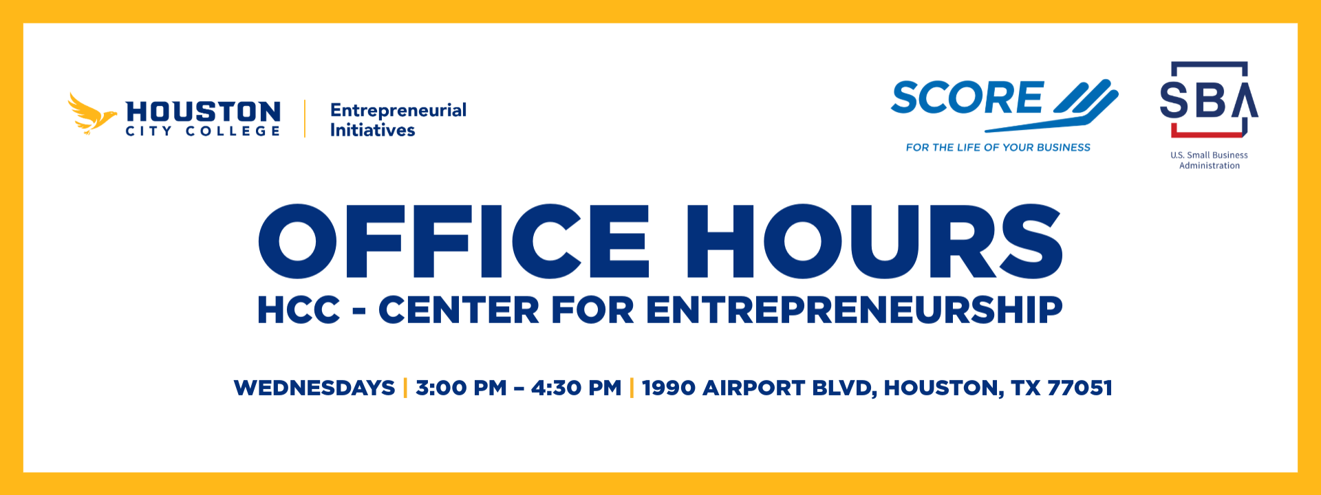 Office Hours at HCC with Houston SBA/SCORE