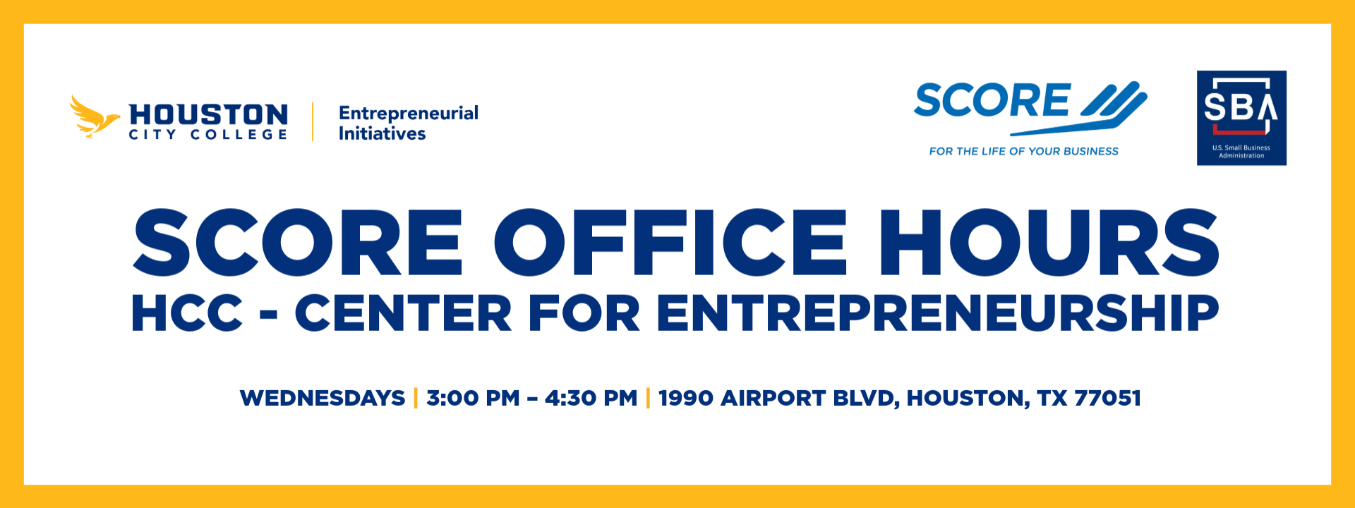 Office Hours at HCC with Houston SBA/SCORE