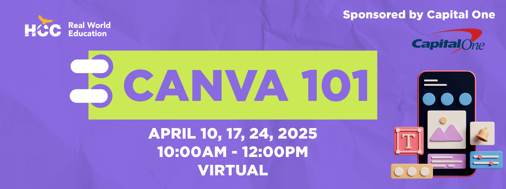 Canva 101 w/ Marisela Vasquez - Sponsored by Capital One cover image